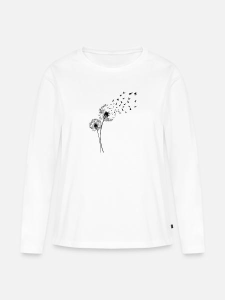 Pusteblume - Frauen Premium Bio Langarmshirt - Weiß