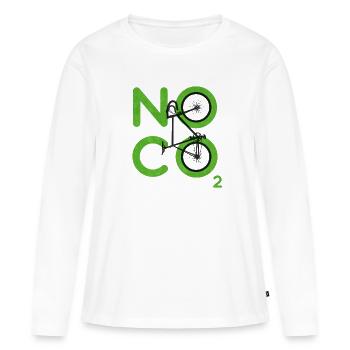 Pas de CO2 - T-shirt manches longues Premium bio Femme - blanc - Devant - Julia (174cm)