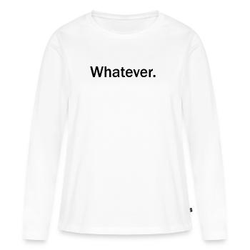 N’importe quel T-shirt Quel que soit le Tee - T-shirt manches longues Premium bio Femme - blanc - Devant - Julia (174cm)