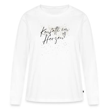 Konfetti im Herzen Fasching Konfetti Kostüm Damen - Frauen Premium Bio Langarmshirt - Weiß - Vorne - Julia (174cm)