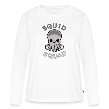 ESCOUADE DE CALMAR - T-shirt manches longues Premium bio Femme - blanc - Devant - Julia (174cm)