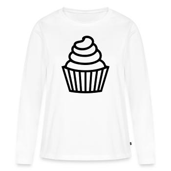 Cupcake - Frauen Premium Bio Langarmshirt - Weiß - Vorne - Julia (174cm)