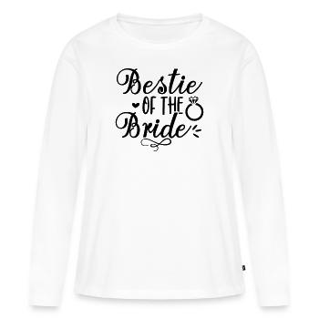 Bestie of the Bride Team Bride Future Mariée EVJF - T-shirt manches longues Premium bio Femme - blanc - Devant - Julia (174cm)