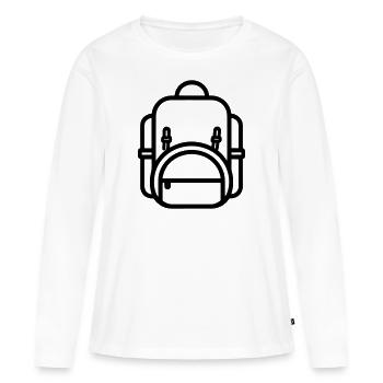 Backpack - Women's Premium Organic Long Sleeve Shirt - white - Front - Julia (174cm)