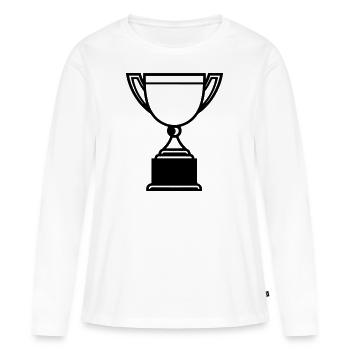 trophée - T-shirt manches longues Premium bio Femme - blanc - Devant - Julia (174cm)
