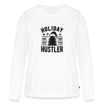 Holiday Hustler - Women's Premium Organic Long Sleeve Shirt - white - Front - Julia (174cm)