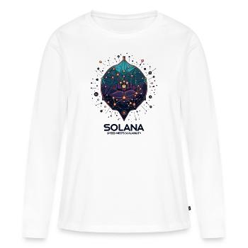 SPEED - Women's Premium Organic Long Sleeve Shirt - white - Front - Julia (174cm)