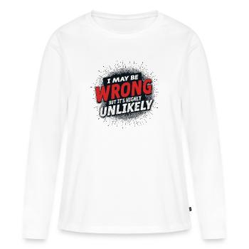 CITATION TENDANCE - T-shirt manches longues Premium bio Femme - blanc - Devant - Julia (174cm)