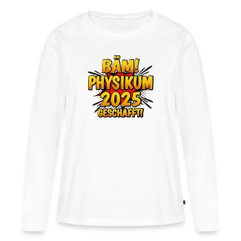Physikum 2025 Medizinstudent Universität - Frauen Premium Bio Langarmshirt - Weiß - Vorne - Julia (174cm)