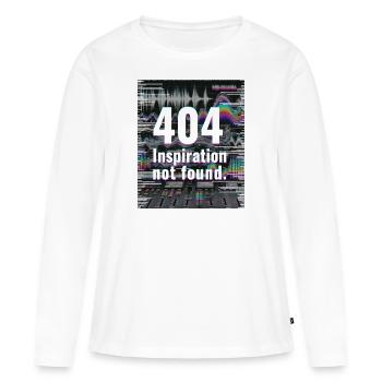 404 Inspiration not found - T-shirt manches longues Premium bio Femme - blanc - Devant - Julia (174cm)