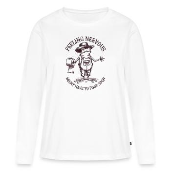 Intestin irritable Syndrom Cowboy Frog - T-shirt manches longues Premium bio Femme - blanc - Devant - Julia (174cm)