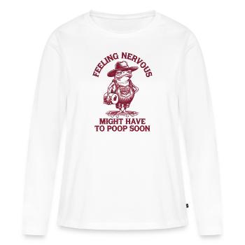Intestin irritable Syndrom Cowboy Frog - T-shirt manches longues Premium bio Femme - blanc - Devant - Julia (174cm)