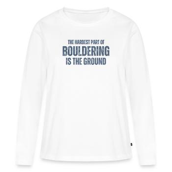 Bouldern Boulderer Boulder - Frauen Premium Bio Langarmshirt - Weiß - Vorne - Julia (174cm)