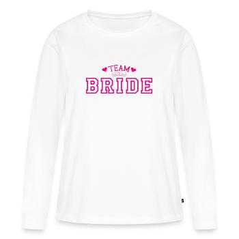 Team Braut - Frauen Premium Bio Langarmshirt - Weiß - Vorne - Julia (174cm)