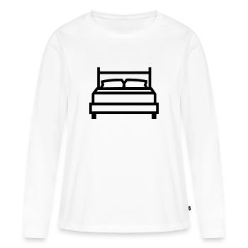 lit - T-shirt manches longues Premium bio Femme - blanc - Devant - Julia (174cm)
