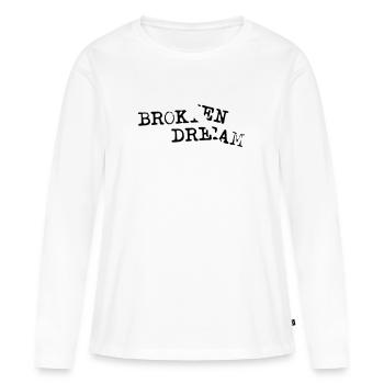 RÊVE BRISÉ - T-shirt manches longues Premium bio Femme - blanc - Devant - Julia (174cm)