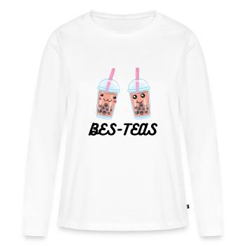 Bubble Tea Bes - Teas - Frauen Premium Bio Langarmshirt - Weiß - Vorne - Julia (174cm)