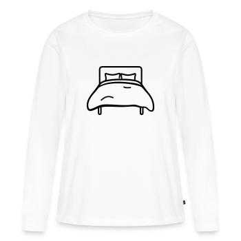 lit - T-shirt manches longues Premium bio Femme - blanc - Devant - Julia (174cm)