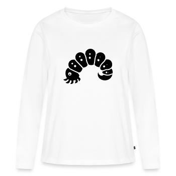 chenille - T-shirt manches longues Premium bio Femme - blanc - Devant - Julia (174cm)