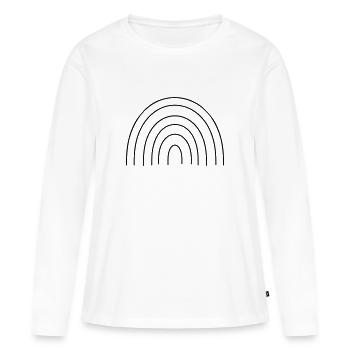Arc en ciel - T-shirt manches longues Premium bio Femme - blanc - Devant - Julia (174cm)