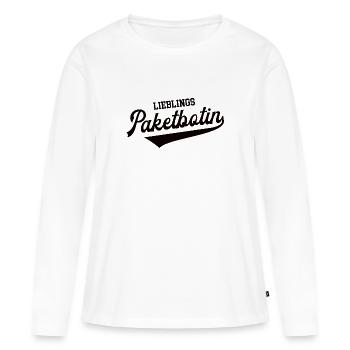 Paketbotin Beste Botin Zustellerin KEP Postbotin - Frauen Premium Bio Langarmshirt - Weiß - Vorne - Julia (174cm)