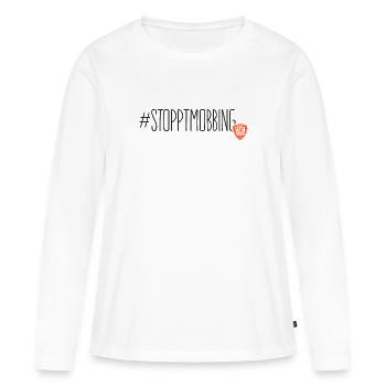 Stoppt Mobbing - Frauen Premium Bio Langarmshirt - Weiß - Vorne - Julia (174cm)