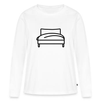 lit - T-shirt manches longues Premium bio Femme - blanc - Devant - Julia (174cm)