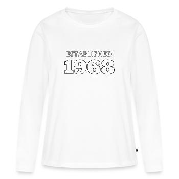 Established 1968 - Feier dein Geburtsjahr - Frauen Premium Bio Langarmshirt - Weiß - Vorne - Julia (174cm)