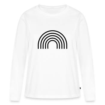 Arc en ciel - T-shirt manches longues Premium bio Femme - blanc - Devant - Julia (174cm)