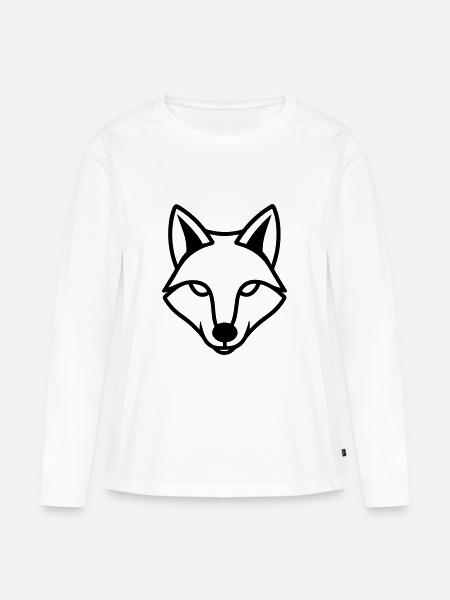 Fuchs - Frauen Premium Bio Langarmshirt - Weiß
