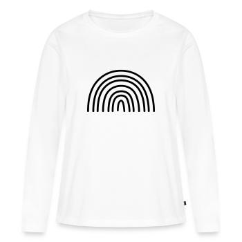 Arc en ciel - T-shirt manches longues Premium bio Femme - blanc - Devant - Julia (174cm)