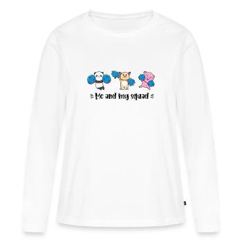 Cheerleader Team Mannschaft Gruppe Cheerleading - Frauen Premium Bio Langarmshirt - Weiß - Vorne - Julia (174cm)