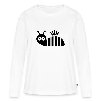 chenille - T-shirt manches longues Premium bio Femme - blanc - Devant - Julia (174cm)