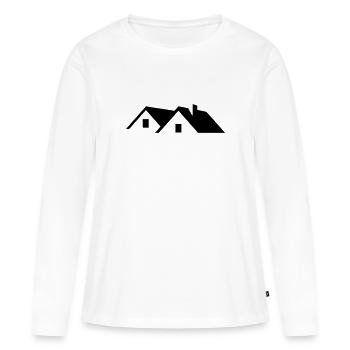 haut, toit - T-shirt manches longues Premium bio Femme - blanc - Devant - Julia (174cm)
