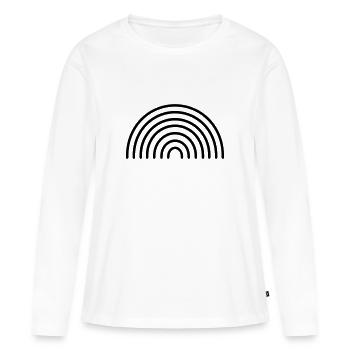 Arc en ciel - T-shirt manches longues Premium bio Femme - blanc - Devant - Julia (174cm)