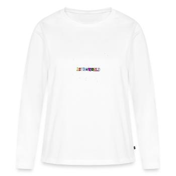 Astro Monde - T-shirt manches longues Premium bio Femme - blanc - Devant - Julia (174cm)