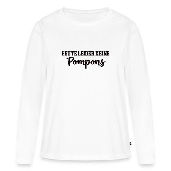 Cheerleaderin Girl Cheerdance Pompons Cheerleading - Frauen Premium Bio Langarmshirt - Weiß - Vorne - Julia (174cm)