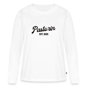 Pastorin 2025 Jubiläum Kirche Vikarin Pfarrerin - Frauen Premium Bio Langarmshirt - Weiß - Vorne - Julia (174cm)