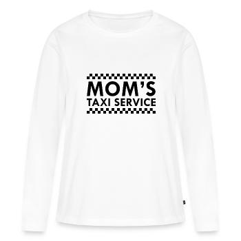 Mamas Taxi-Service - Frauen Premium Bio Langarmshirt - Weiß - Vorne - Julia (174cm)
