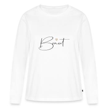 Braut - JGA Gruppenshirt Frauen - Frauen Premium Bio Langarmshirt - Weiß - Vorne - Julia (174cm)