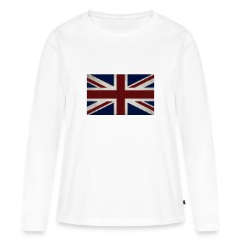 Großbritannien - Frauen Premium Bio Langarmshirt - Weiß - Vorne - Julia (174cm)