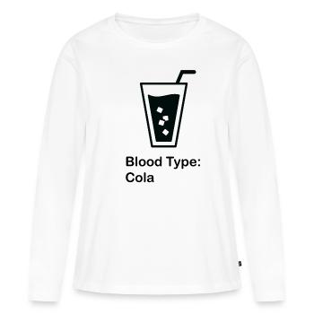 de sang; cola - T-shirt manches longues Premium bio Femme - blanc - Devant - Julia (174cm)