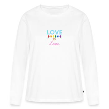 Love is Love - Frauen Premium Bio Langarmshirt - Weiß - Vorne - Julia (174cm)