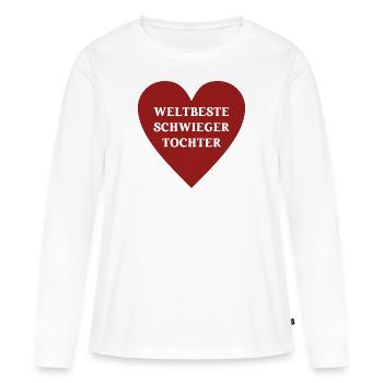 Schwiegertochter Beste Tochter Best Daughter - Frauen Premium Bio Langarmshirt - Weiß - Vorne - Julia (174cm)