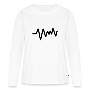 Pulse, heartbeat - Women's Premium Organic Long Sleeve Shirt - white - Front - Julia (174cm)