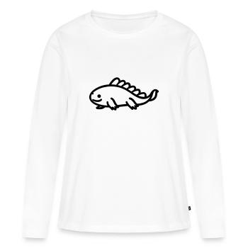 Axolotl - Frauen Premium Bio Langarmshirt - Weiß - Vorne - Julia (174cm)