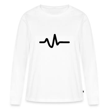 Heartbeat, pulse - Women's Premium Organic Long Sleeve Shirt - white - Front - Julia (174cm)