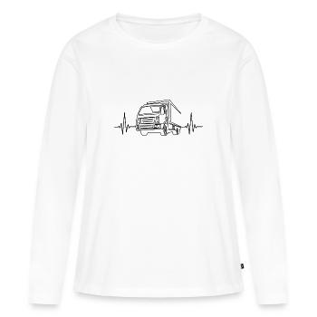 Truck drivers Truck drivers Professional drivers - Women's Premium Organic Long Sleeve Shirt - white - Front - Julia (174cm)