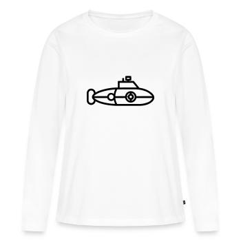 U-Boot-Boot - Frauen Premium Bio Langarmshirt - Weiß - Vorne - Julia (174cm)