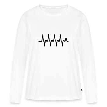 Pulse - Women's Premium Organic Long Sleeve Shirt - white - Front - Julia (174cm)